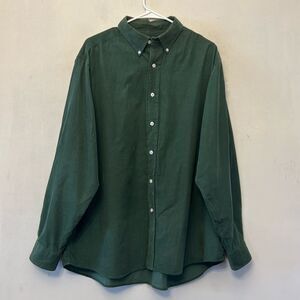 Creieux green cotton long sleeve buttonn down shirt Size XL EUC